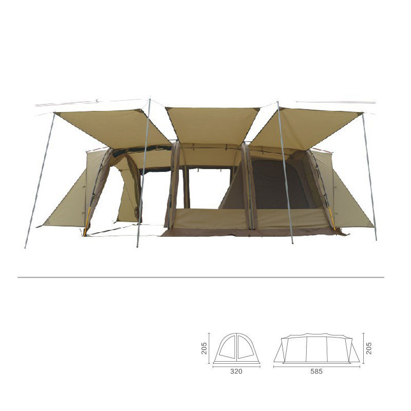 Doppellagiges Luxus-Glamping-Tunnelzelt