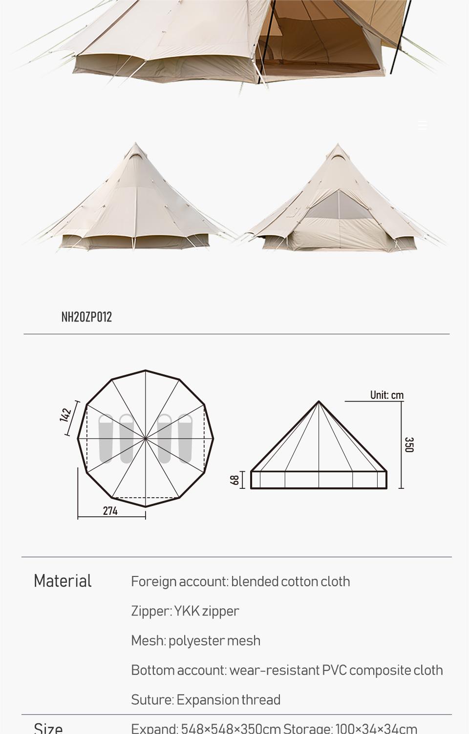 Großes indisches Pyramiden-Campingzelt