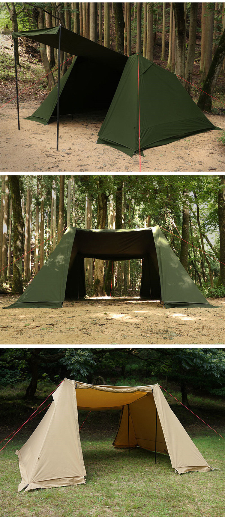 Outdoor-Schutzzelt und Baumwoll-Sonnenschutzzelt