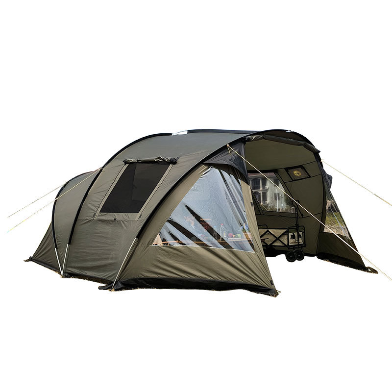 Armeegrünes Camping-Tunnelzelt