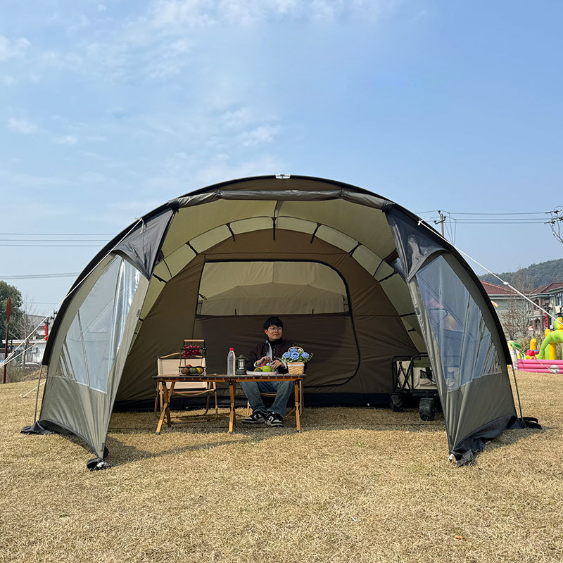 Armeegrünes Camping-Tunnelzelt