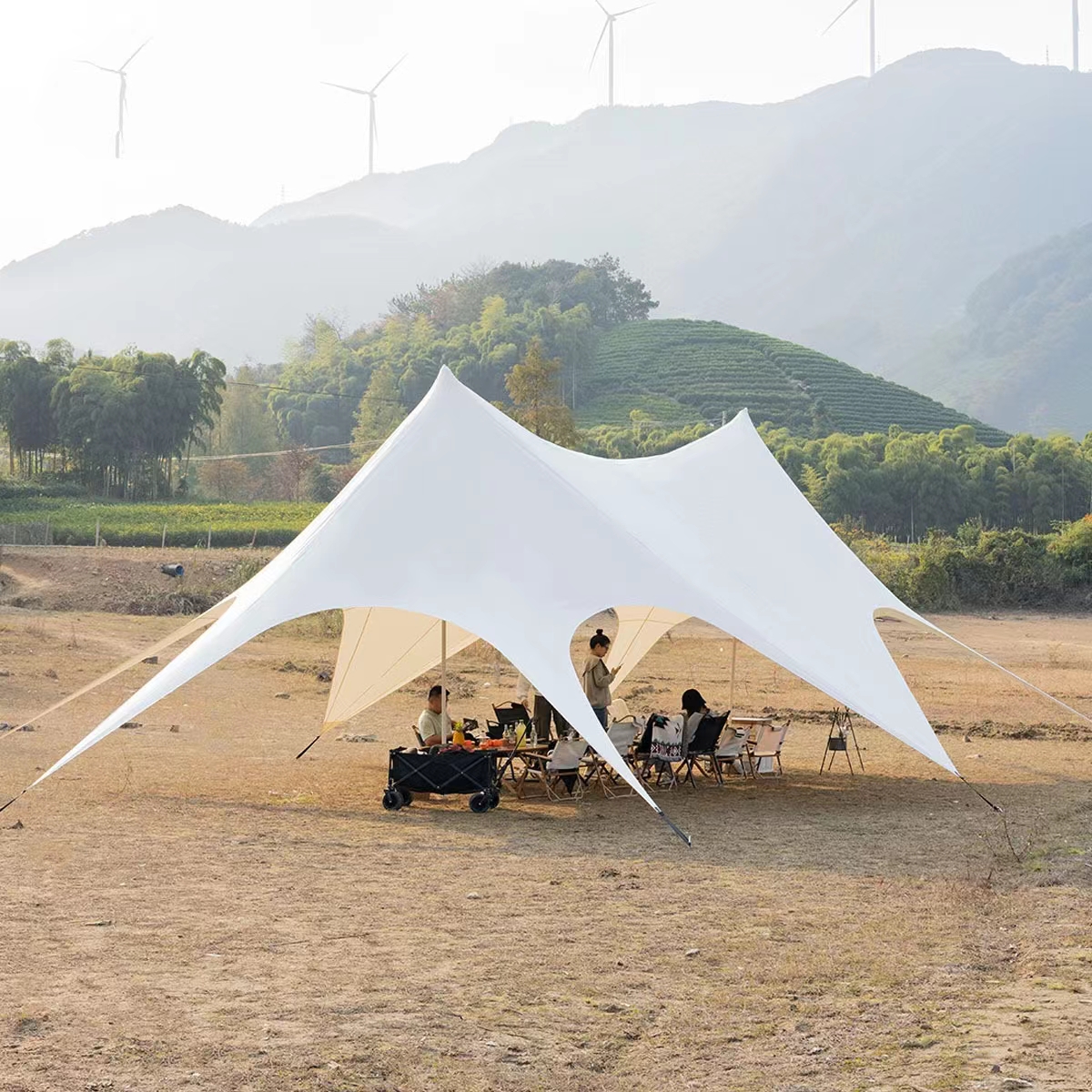 106㎡ Double Peaks Campingplatzzelt - Camping-Sonnenschutzdach