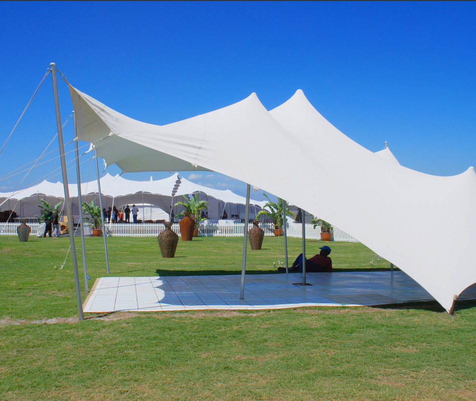 Großes Stretch-Überdachungszelt für Strandveranstaltungen, Festivalpartys