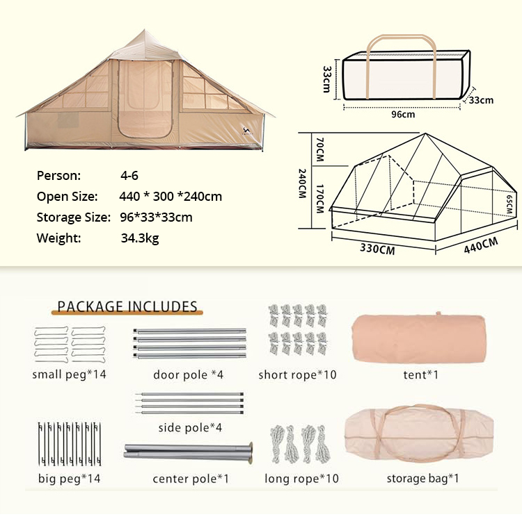 Glamping-Zelt für den Campingplatz
