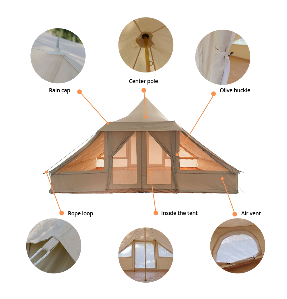 Glamping-Zelt für den Campingplatz