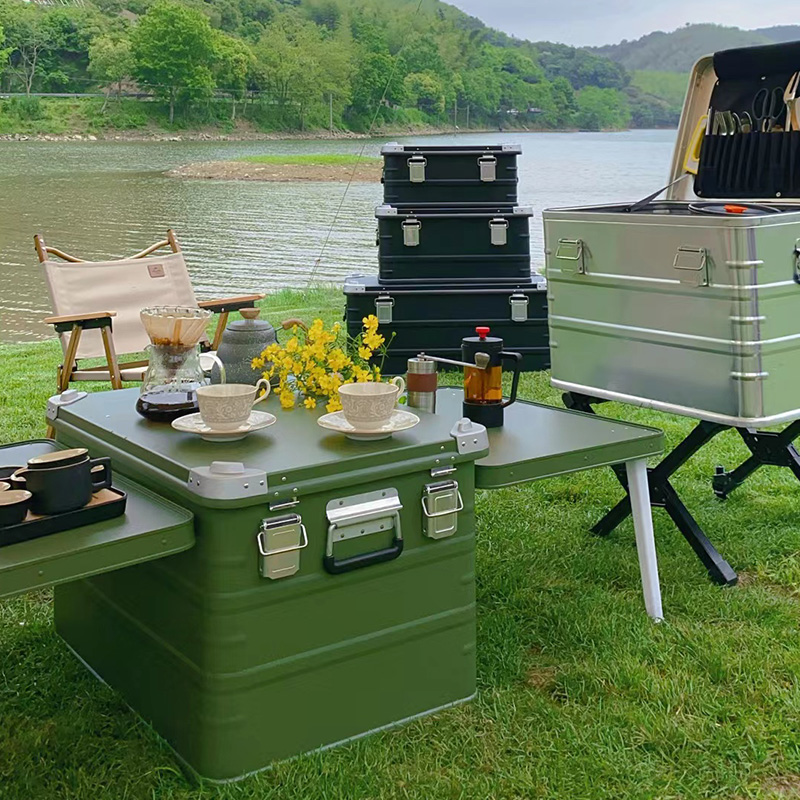 Aluminium Camping Küchenstation mit Aufbewahrungsbox