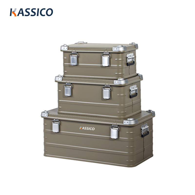 Campingboxen und -behälter aus Aluminium