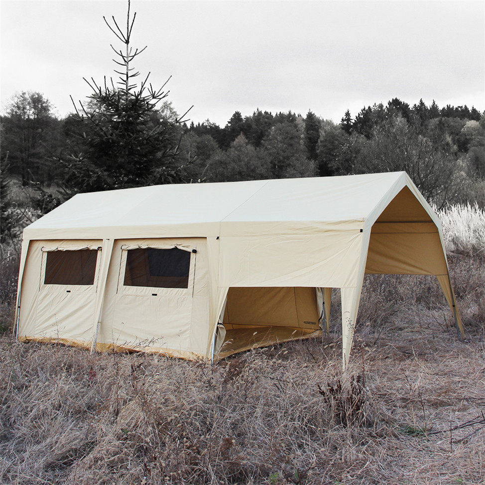 Safarizelt mit Baumwoll-Canvas-Wand für Familiencamping