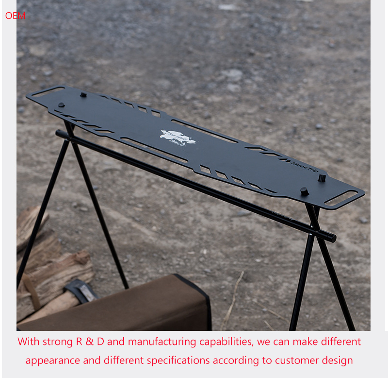 Faltbares dreieckiges Camping-Aufbewahrungsregal aus Aluminium