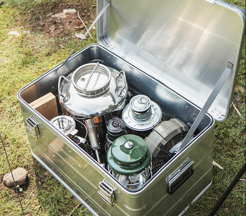 Aluminium-Campingboxen zur Lagerung im Freien
