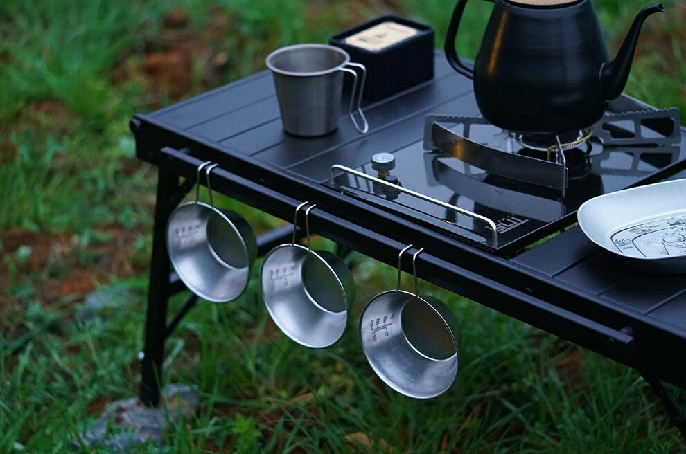 Klappbarer Camping-IGT-Grilltisch aus Aluminium
