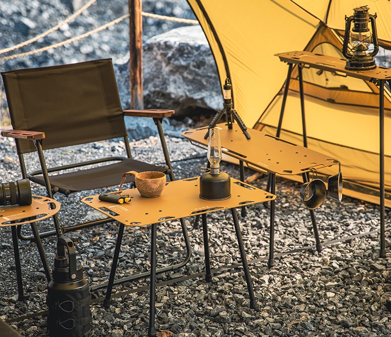 Leichter, zusammenklappbarer taktischer Campingtisch aus Aluminium