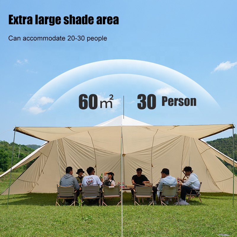 60m² großes Camping-Vorzelt